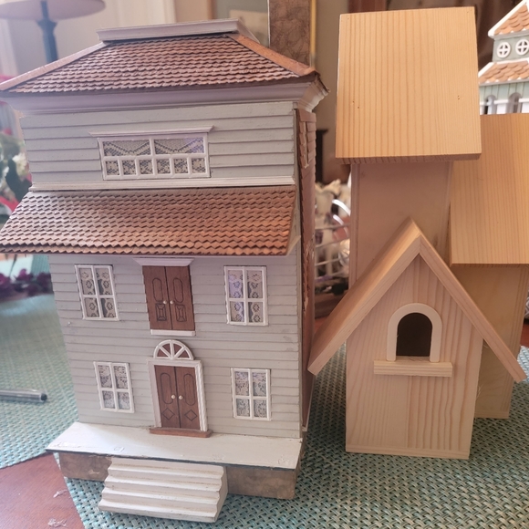 Christmas Winter Birdhouse Farmhouse Table Decor Bird Country Rustic - Picture 7 of 10